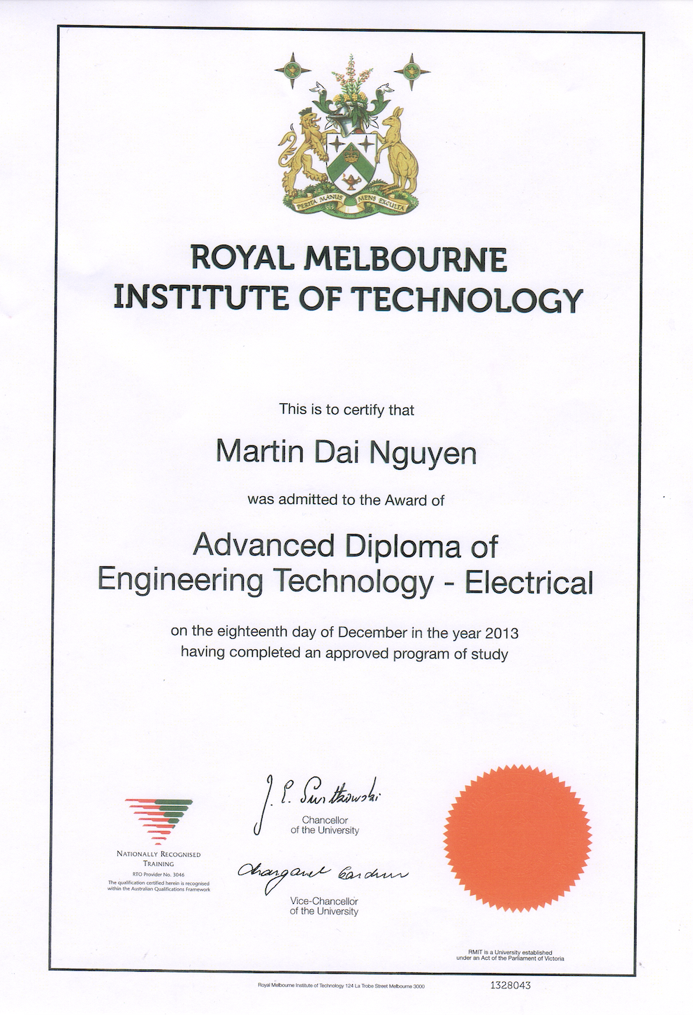 Advanced Diploma of Engineering Technology - Electrical (UEE62110)