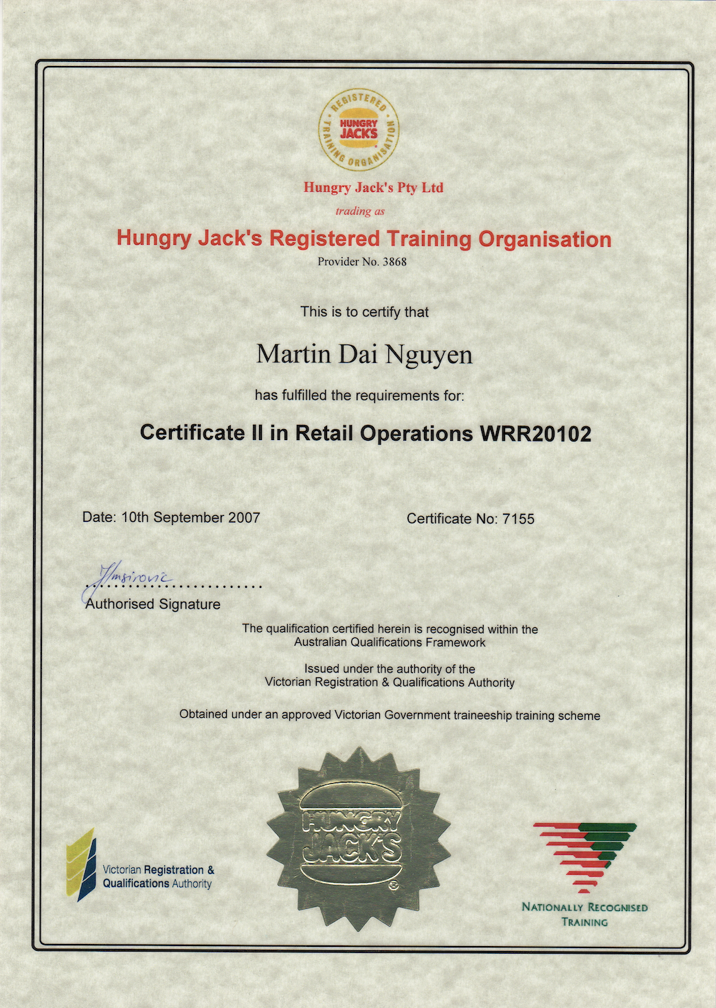 Certificate II in Retail Operations (WRR20102)