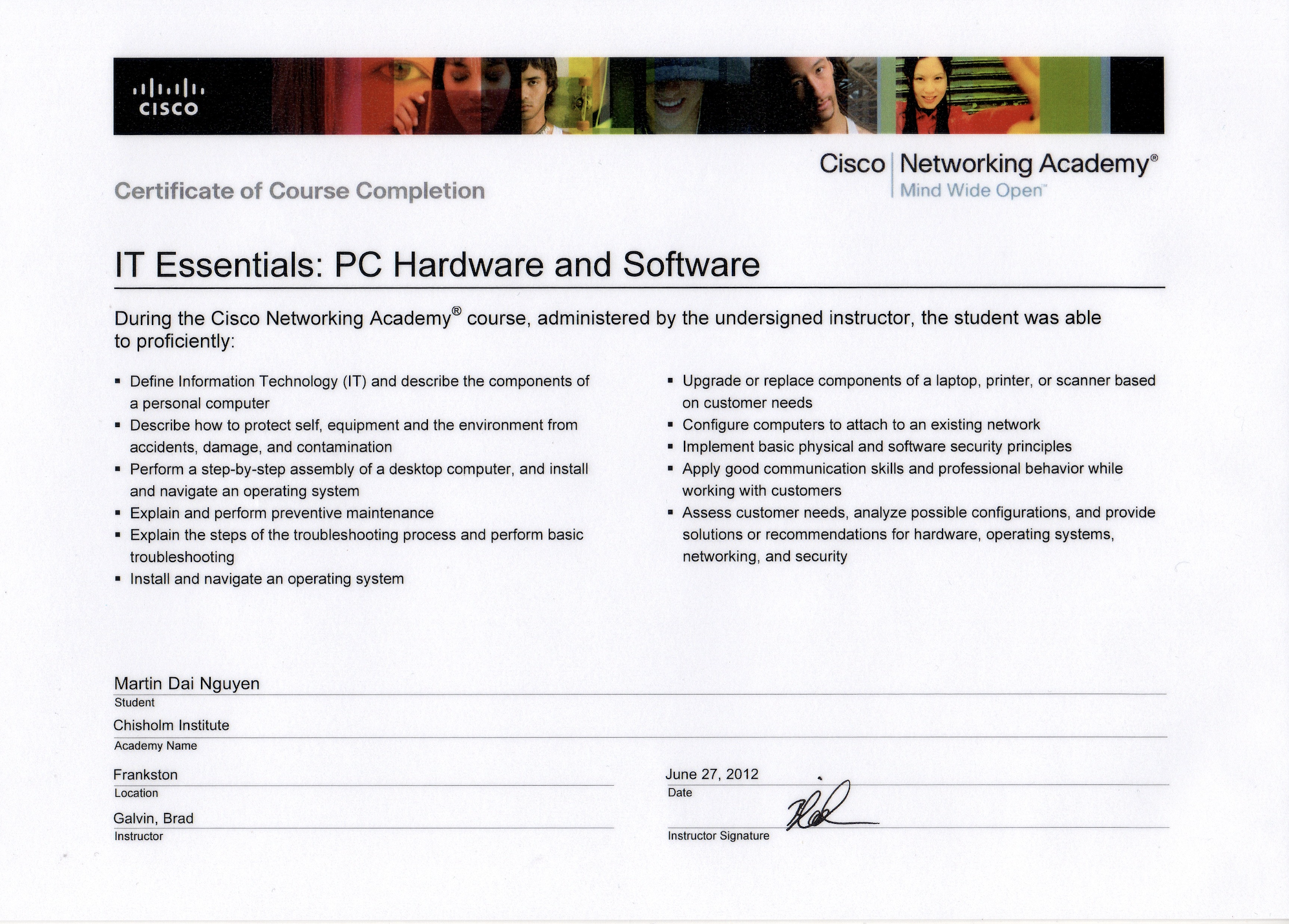 IT Essentials - PC Hardware and Software